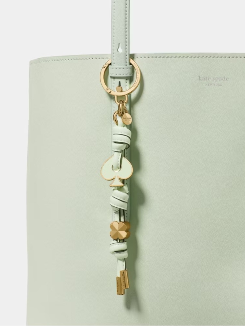 kate spade Mint Green Enamel Knott Bag Charm